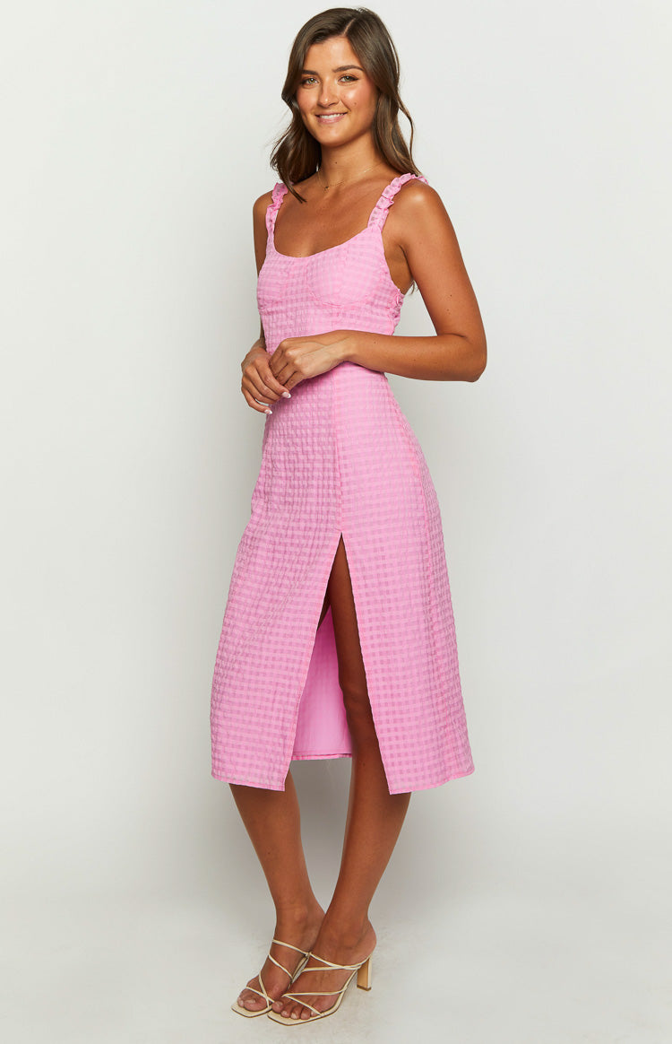 Jessie Pink Midi Dress