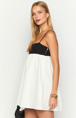 Karia White Contrast Mini Dress